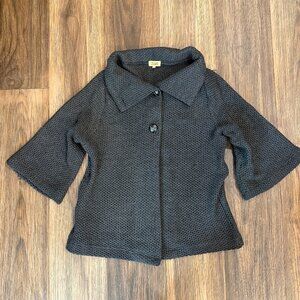 VINTAGE Super Cute 3/4 Flare Sleeve Lightweight Sweater Coat  - L (Women's 6-8)